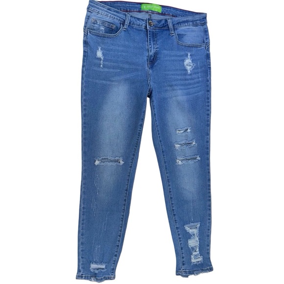 GOGO Skinny Leg Distressed Jeans Size 13 Juniors - Picture 4 of 14